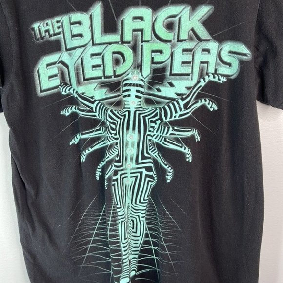 Y2K The Black Eyed Peas Band Black Green Graphic Album Merch Tee Shirt Medium - Picture 2 of 10